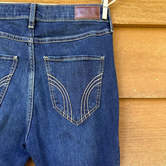 Hollister High-Rise Super Skinny Classic Stretch Distressed Blue Jeans Size 27 - Picture 13 of 15